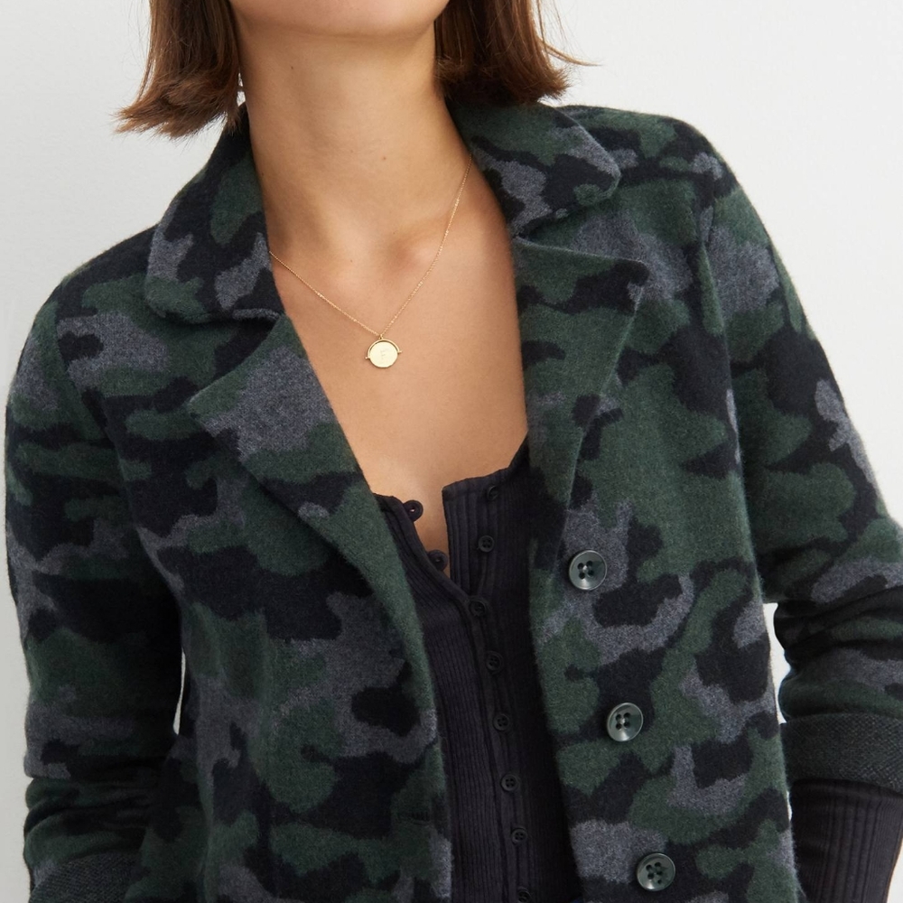 Anthropologie Barbara Camo Wool Blazer - Picture 3 of 3